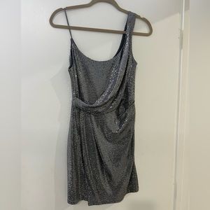 Topshop Silver Mini Dress